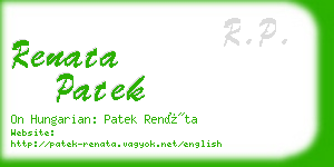 renata patek business card